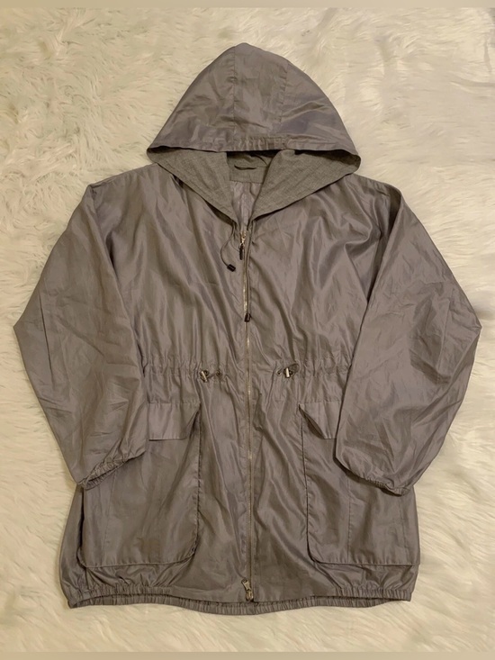 Brunello Cucinelli Jackets & Blazers - Brunello Cucinelli Windbreaker Hoodie Full Zip Jacket Cotton Silk Rain Grey 44